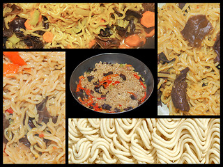 Image showing Noodle collage