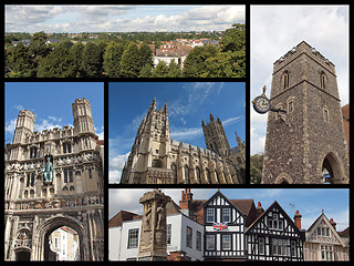 Image showing Canterbury landmarks collage