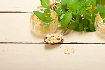 Image showing Arab traditional mint and pine nuts tea