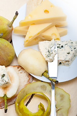 Image showing cheese and pears