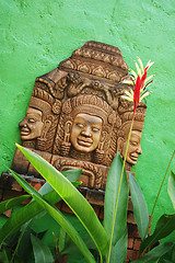 Image showing Traditional Thai stone carving