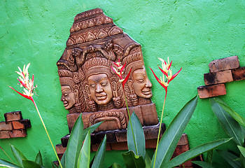 Image showing Traditional Thai stone carving.