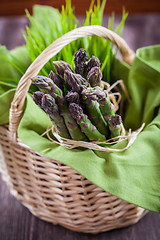 Image showing Fresh green asparagus