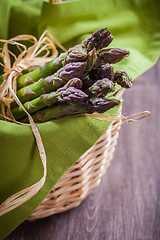 Image showing Fresh green asparagus