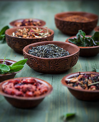 Image showing Assortment of dry tea