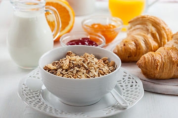 Image showing Breakfast with cereal
