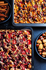 Image showing Homemade fruit sponge cakes