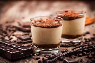 Image showing Delicious tiramisu dessert