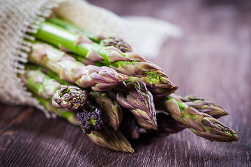 Image showing Fresh green asparagus