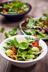 Image showing Assortment of veggie salads
