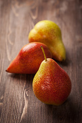 Image showing Pears on wooden table