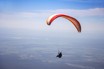 Image showing Paraglider fly