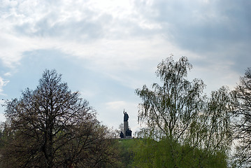 Image showing monument on the mountain