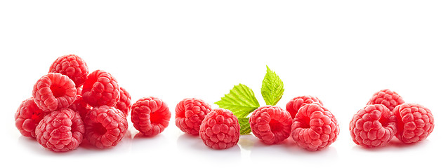 Image showing heap of fresh raspberries