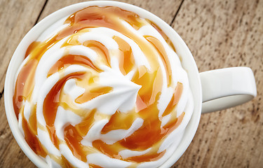 Image showing cup of caramel latte