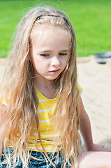 Image showing Portrait of beautiful little girlwith long hair