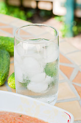 Image showing Glass of water with ice