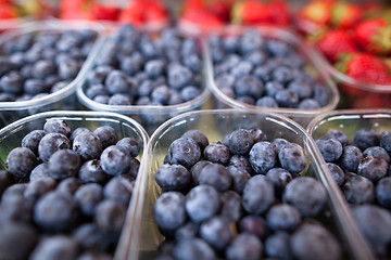 Image showing Blueberries and strawberries