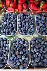 Image showing Blueberries and strawberries