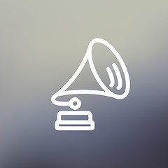 Image showing Gramophone thin line icon