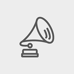 Image showing Gramophone thin line icon