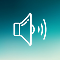 Image showing Loudspeaker thin line icon