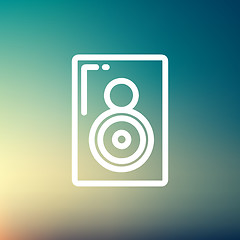 Image showing Two way audio speaker thin line icon