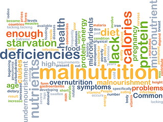 Image showing Malnutrition background concept