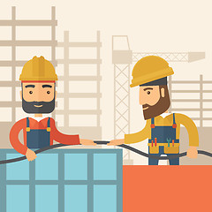 Image showing Two builders