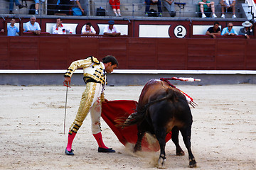 Image showing Traditional corrida - bullfighting in spain