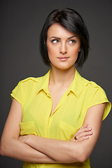 Image showing Confident relaxed woman