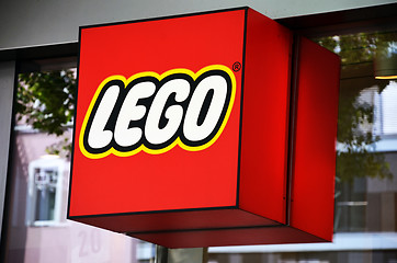 Image showing Lego logo sign