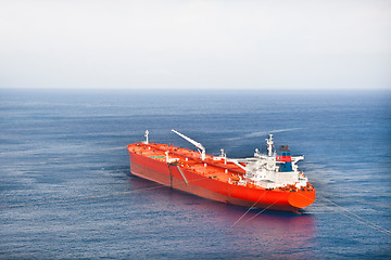 Image showing Red oil tanker.