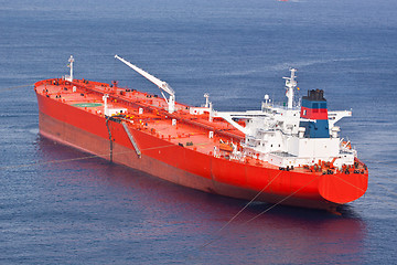 Image showing Red oil tanker.