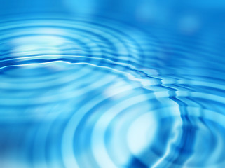 Image showing Water ripples blue abstract background