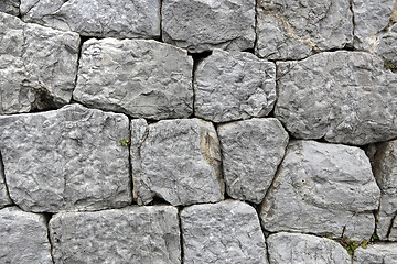 Image showing Texture of ancient stone wall