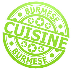 Image showing Burmese cuisine stamp