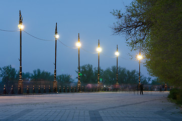 Image showing Evening view of the alley