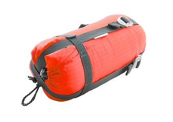 Image showing Sleeping bag packed