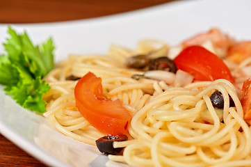 Image showing Pasta with vegetable