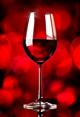 Image showing Wine on red background
