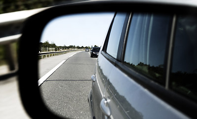 Image showing Car mirror reflection