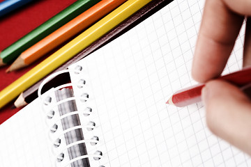 Image showing Pencil and agenda