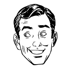 Image showing sketch joke smile head male