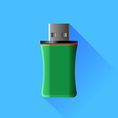 Image showing Green Memory Stick