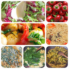 Image showing Vegetarian food set