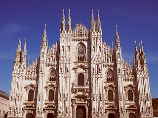 Image showing Retro look Milan Cathedral