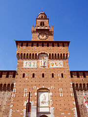 Image showing Retro look Castello Sforzesco Milan