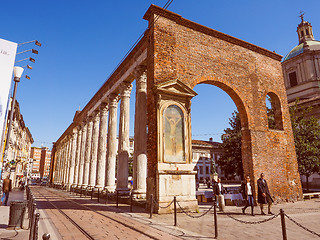 Image showing Retro look Colonne di San Lorenzo Milan