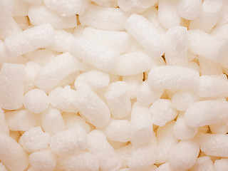 Image showing Retro look White polystyrene beads background